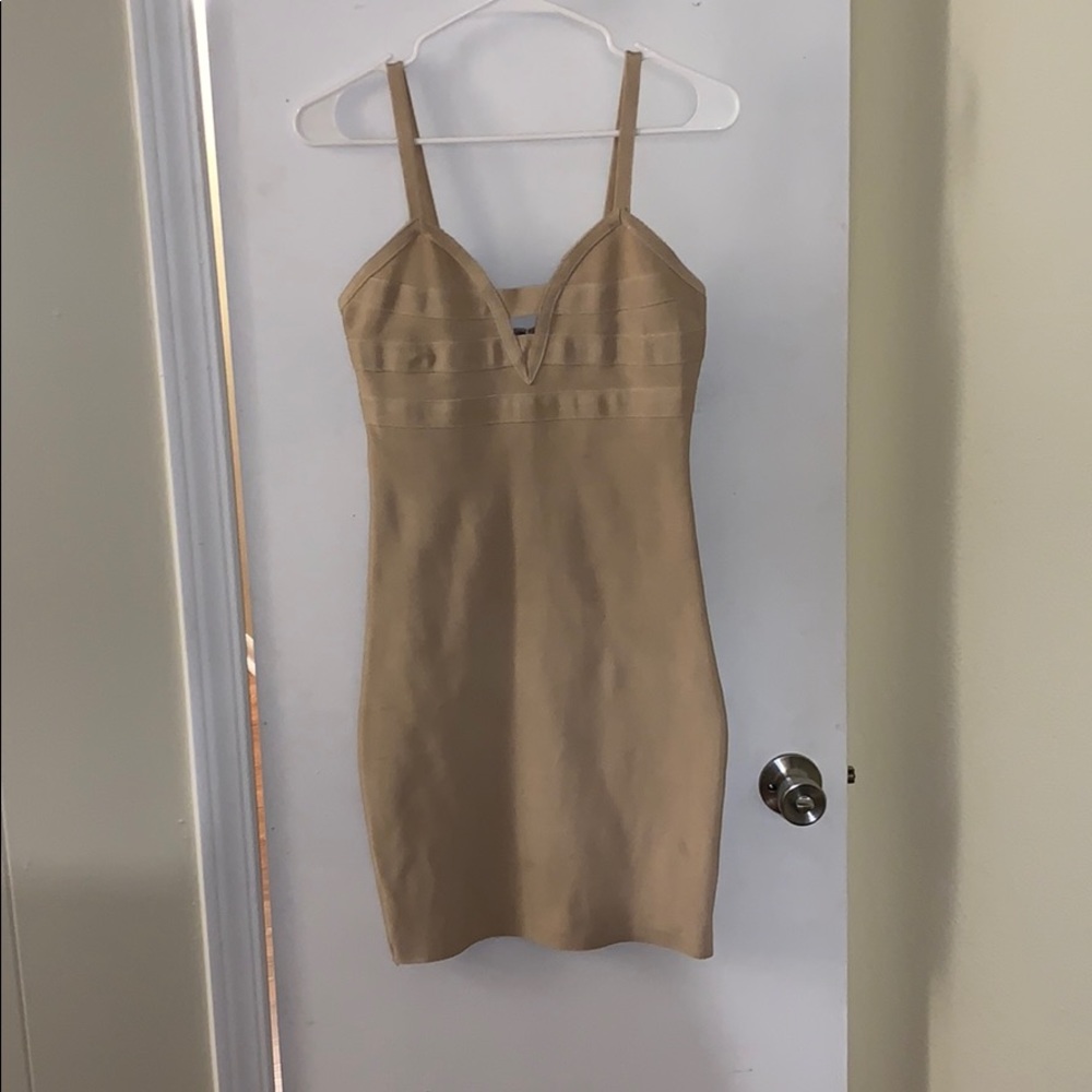 Gold bandage dress